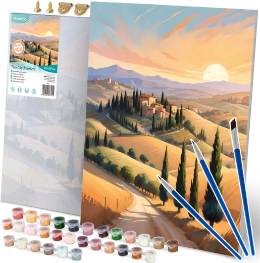 Malarstwo po numerach 40 × 50 cm Massido pejzaż na płótnie z ramą