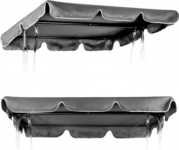 Daszek do huśtawki ogrodowej 200 x 120 cm wodoodporny pokrowiec szary ModernHome