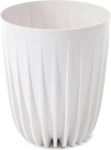 Doniczka MIRA 14,5 cm z plastiku z recyklingu – biała