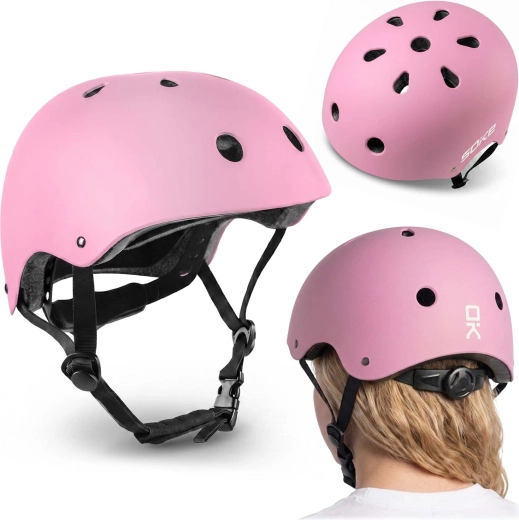 Sportowy kask ochronny Soke K1 różowy rozmiar M