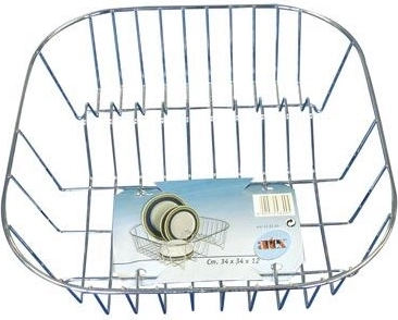 Stalowy ociekacz do naczyń 34 × 34 × 12 cm