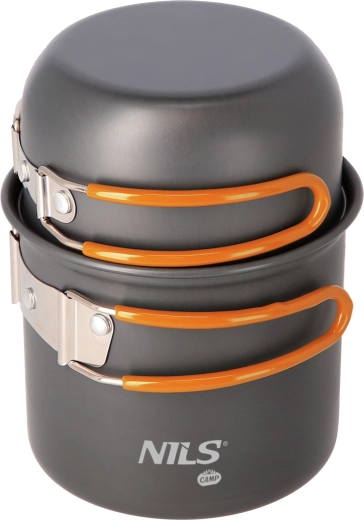 Zestaw naczyń kempingowych z sztućcami NILS Camp, 2‑częściowy