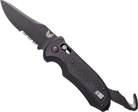Benchmade Auto Triage automatyczny nóż taktyczny 9 cm, całkowicie czarny, aluminium