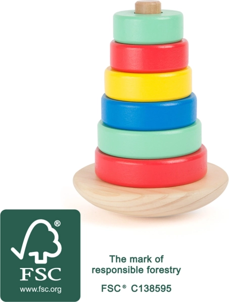 Small foot drewniana wieża balansująca Movere