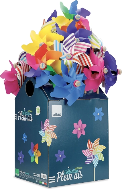 Vilac wiatraczek na drewnianym patyku – różne kolory