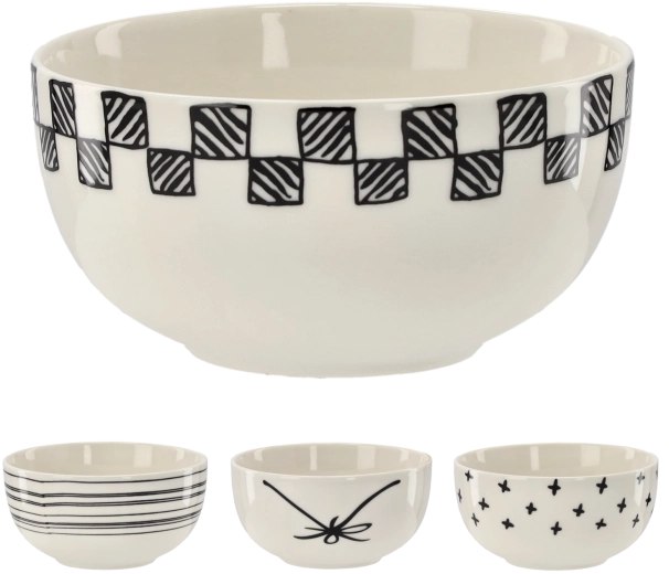 Porcelanowa miska Black & White 550 ml