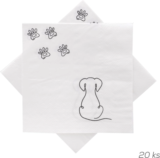 Papierowe serwetki Piesek 33 × 33 cm 20 szt.