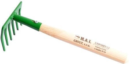 Grabki z trzonkiem, 6 zębów, 24 cm