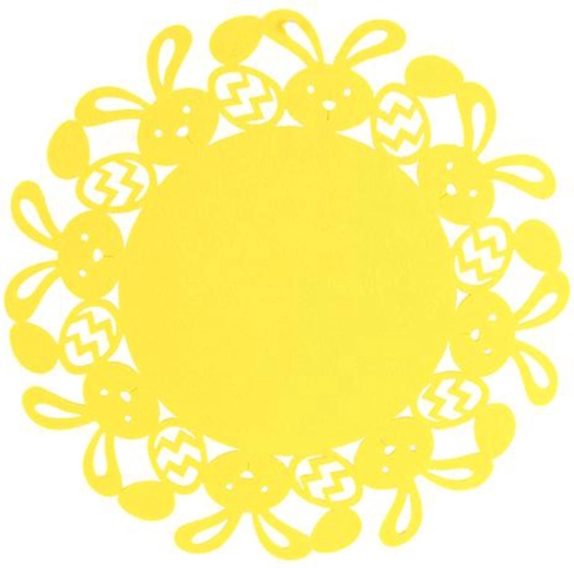 Filcowa okrągła podkładka 33 cm – motyw wielkanocny