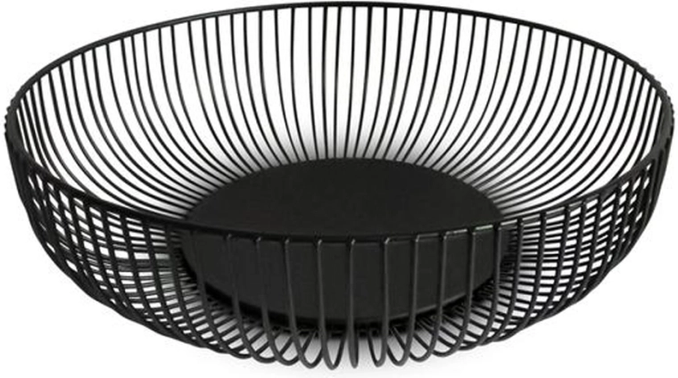 Druciana misa na owoce Kitchisimo czarna 28 cm