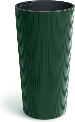 Donica Lamia Slim 20 cm ciemnozielona z wewnętrzną wkładką