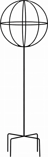 Metalowa ogrodowa podpora dla pnących roślin 50 × 10 cm – czarna