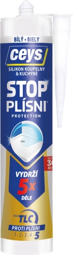 Silikonowy uszczelniacz przeciw pleśni 280 ml biały CEYS