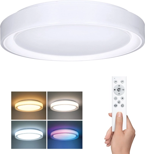 Solight LED lampa sufitowa i ścienna Floco z pilotem