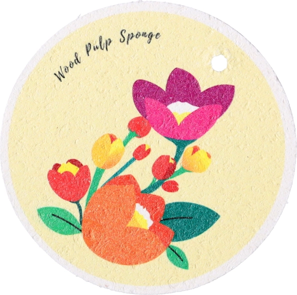 Naturalna gąbka do naczyń - beżowa, wzór II