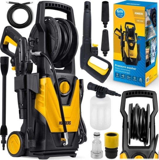 Myjka wysokociśnieniowa ze zwijanym wężem 1800 W Humberg HM-300, 230 bar