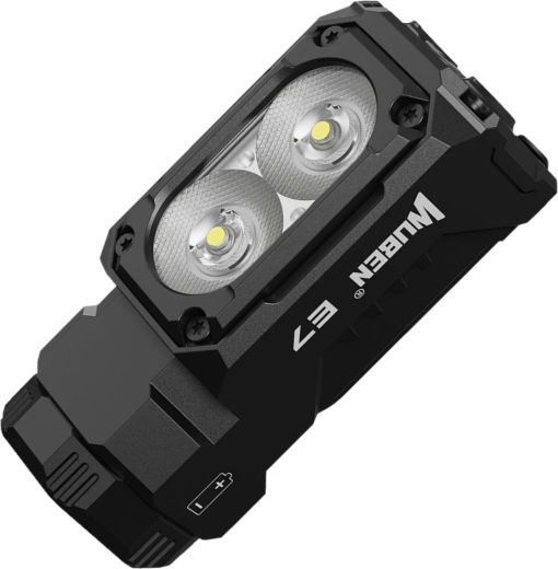 Wuben E7 latarka czołowa/ręczna 1800 lm 6500K, czarna