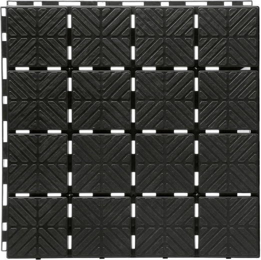 Ogrodowe płytki zatrzaskowe EASY SQUARE 40 × 40 cm, czarne (9 szt., 1,5 m²)