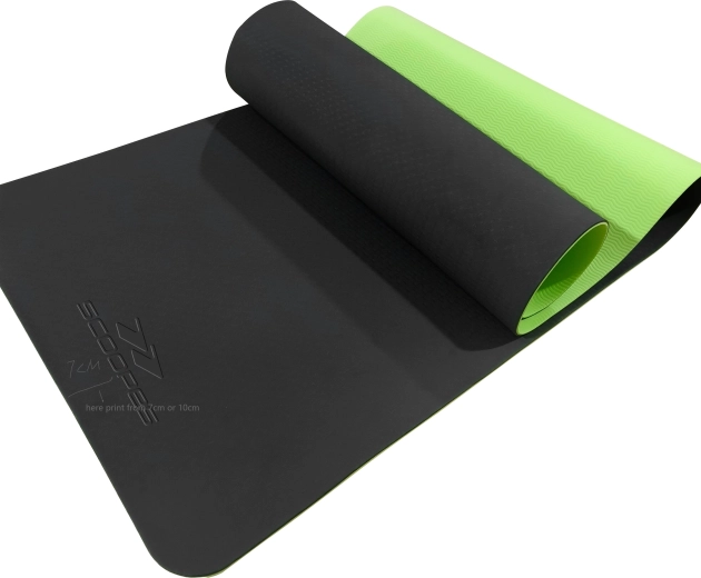 Mata fitness Balance TPE 10 mm zielona/czarna
