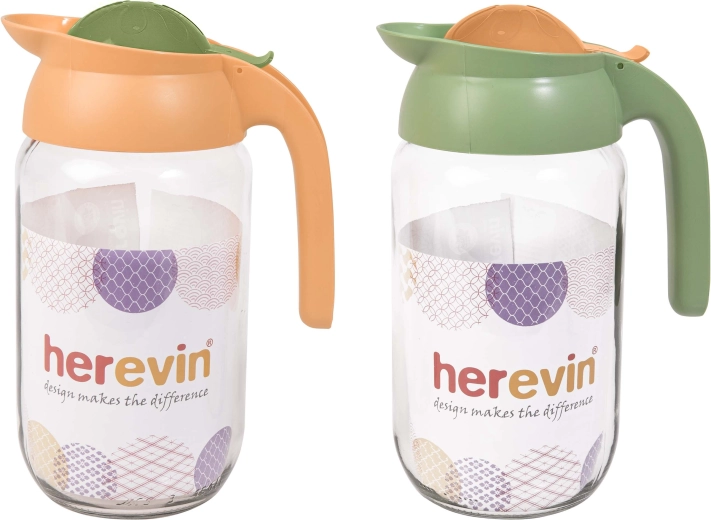 Dzbanek 1,5 l ze szkła z plastikową pokrywką