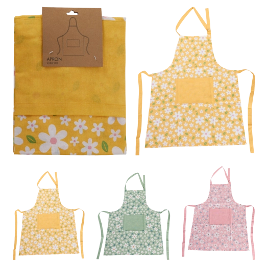 Fartuch kuchenny 84 × 60 cm z motywem kwiatowym
