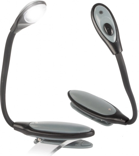 Elastyczna lampka LED do czytania z klipsem