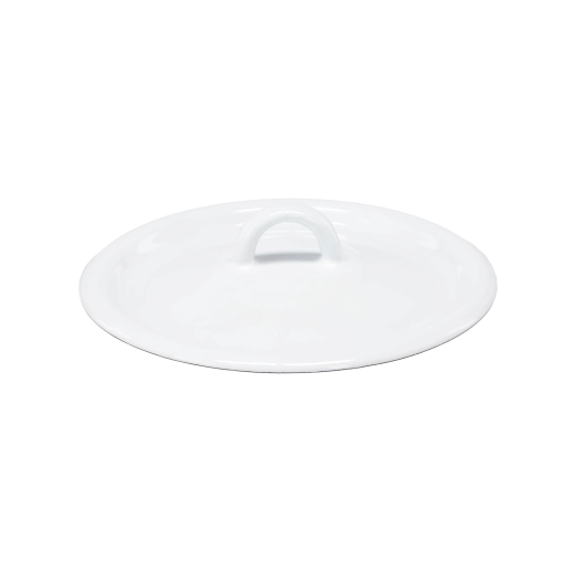 Emaliowana pokrywka biała/kremowa 16 cm