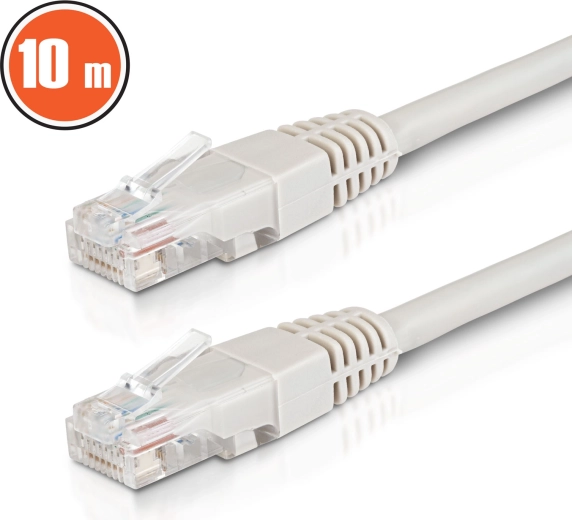 Kabel krosowy UTP CAT6 CCA 10 m szary