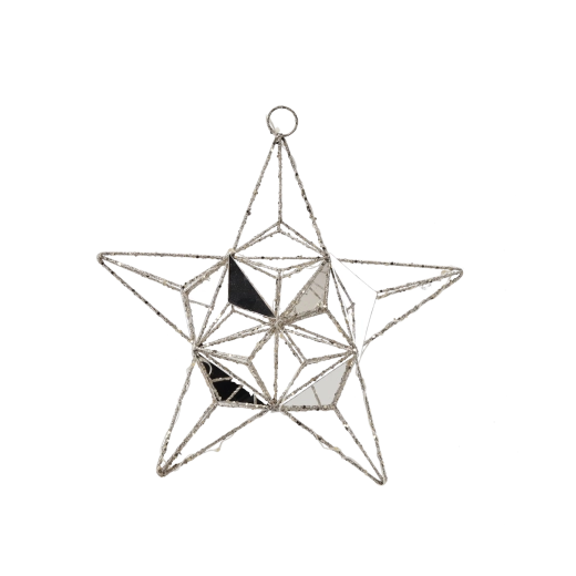 Świecąca gwiazda bożonarodzeniowa LED 30 cm – geometryczna dekoracja wisząca