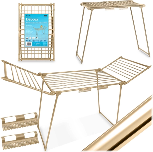 Rozkładana stojąca suszarka na pranie Massido Debora Gold 19 m