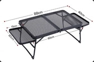 Składany niski stół turystyczny Flip 70 czarny