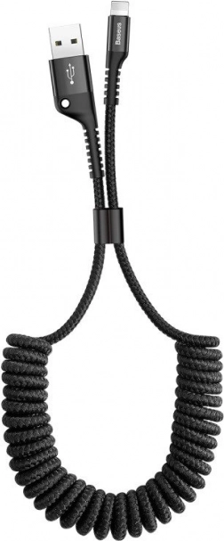 Baseus sprężynowy kabel lightning 1 m 2 A – czarny