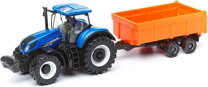 Bburago traktor New Holland T7.315 z przyczepą