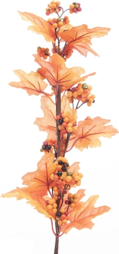 Sztuczna jesienna gałązka pomarańczowa 60 cm