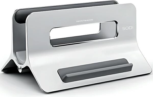 Grawitacyjny pionowy stojak na laptopa SODI SMS300, srebrny