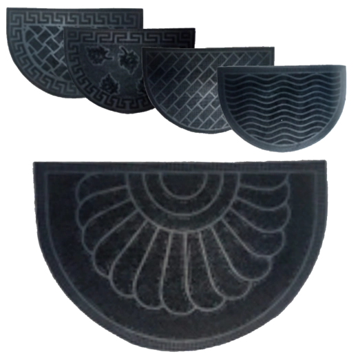 Półokrągła gumowa wycieraczka 40 × 60 cm