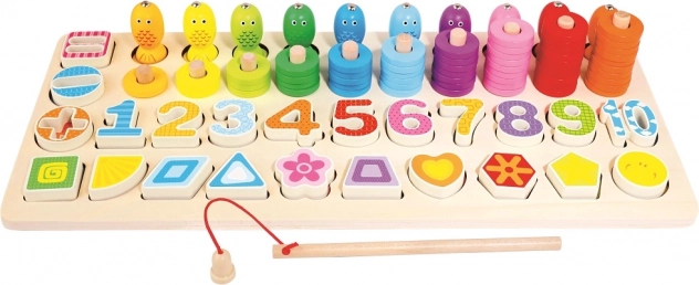 Drewniana edukacyjna zabawka dla dzieci Bino