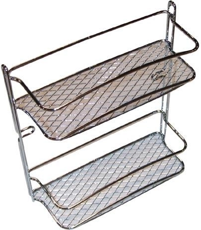 Półka łazienkowa STAR, 2 poziomy, chrom, 23 × 10 × 26 cm