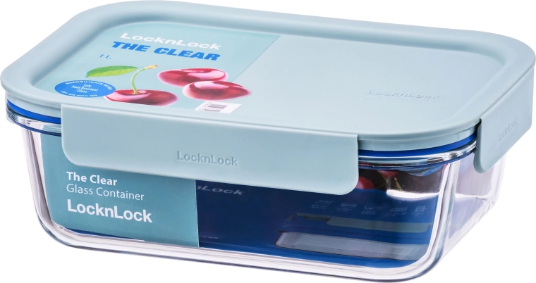 Szklane naczynie żaroodporne z pokrywką 1000 ml z borokrzemowego szkła LOCKNLOCK CLEAR GLASS