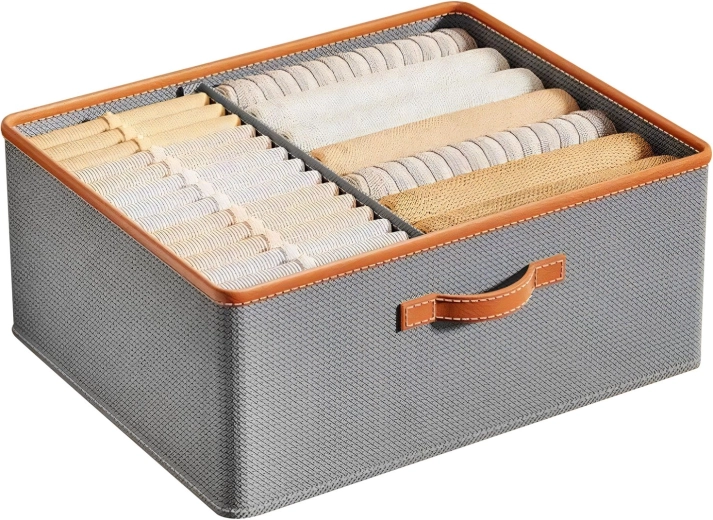Składany organizer do szuflady XXL 40 × 50 × 20 cm szary - 1 sztuka