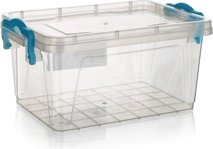 Pojemnik Gema prostokątny 1,5 l z turkusowymi uchwytami