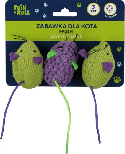Zabawka dla kotów – myszki – 3 szt.