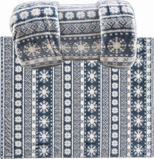 Ciepły świąteczny koc flanelowy 150 × 200 cm - 1 sztuka