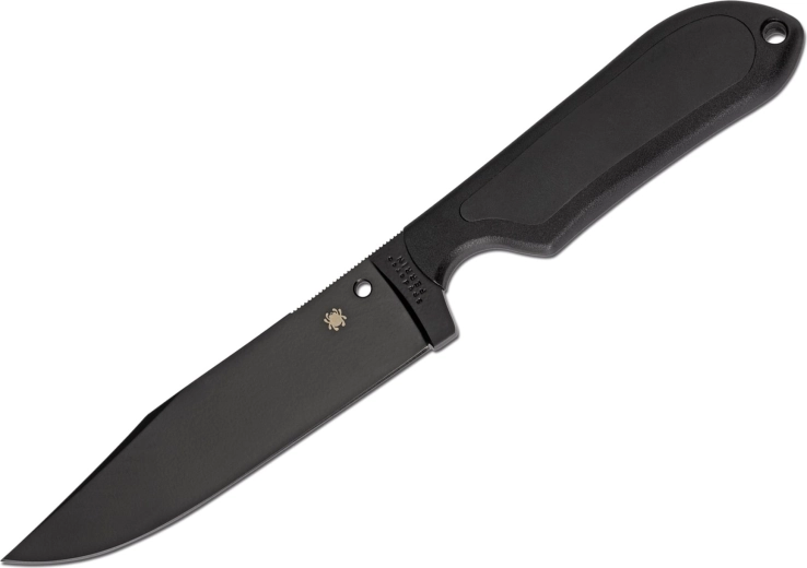 Spyderco Street Bowie – taktyczny nóż z głownią stałą 12,8 cm, całkowicie czarny