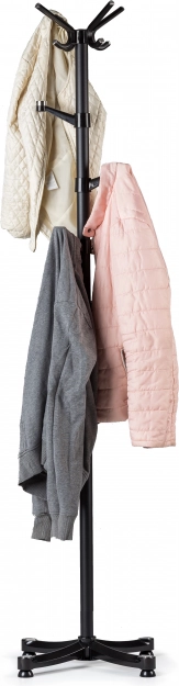 Stojący wieszak na ubrania, czarny metalowy