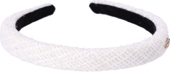 Pleteniona opaska do włosów, biała