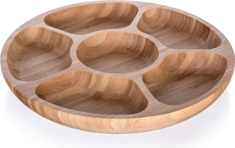 Dzieleny bambusowy talerz BRILLANTE Bambus 31,5 x 4 cm