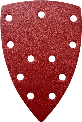 Wycięcie ścierne 100 × 150 × 150 mm, ziarnistość 120, 11 otworów, rzep (5 szt.)