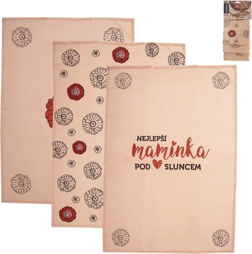 Bawełniane ściereczki kuchenne „Najlepsza mama” (3 szt.)