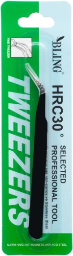 Antymagnetyczna pęseta do przedłużania i separacji rzęs BLING, typ II